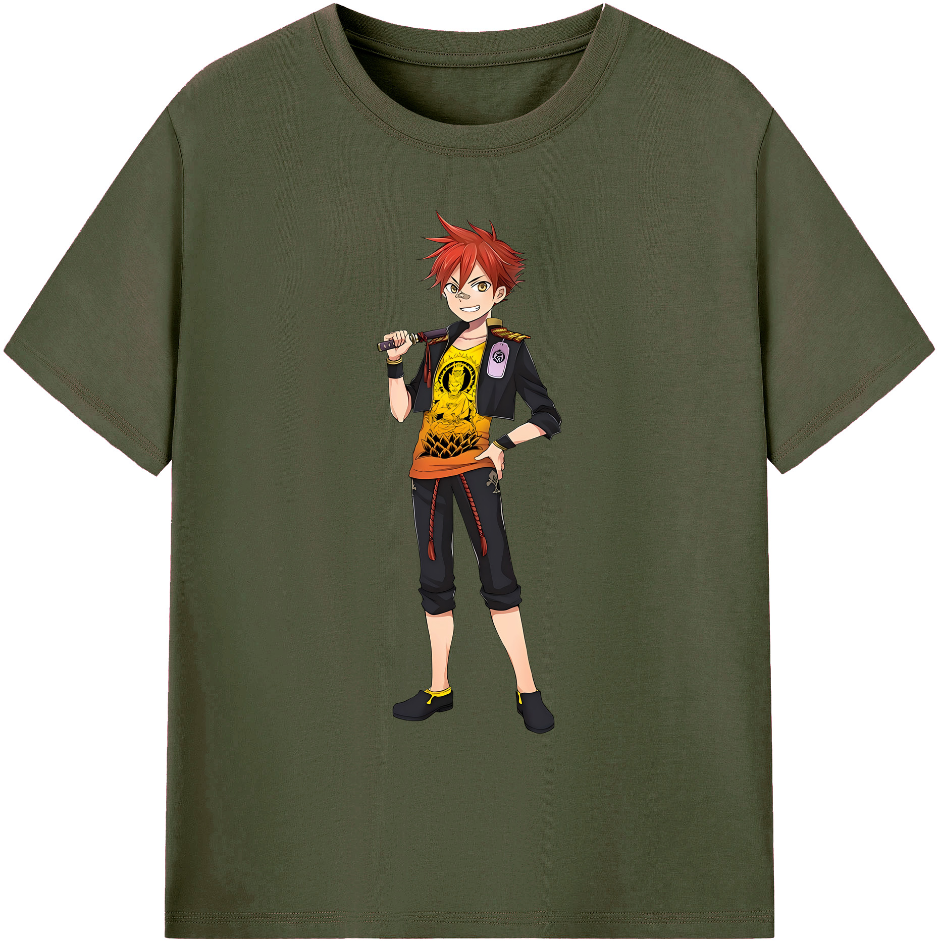 （画像用） 刀剣乱舞 Touken Ranbu 綿100％ メンズ半袖Tシャツ｜肌触りやわらか＆通気性